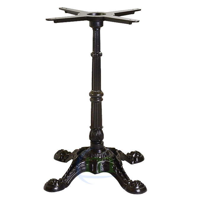 4-prong classic bistro cast iron table base