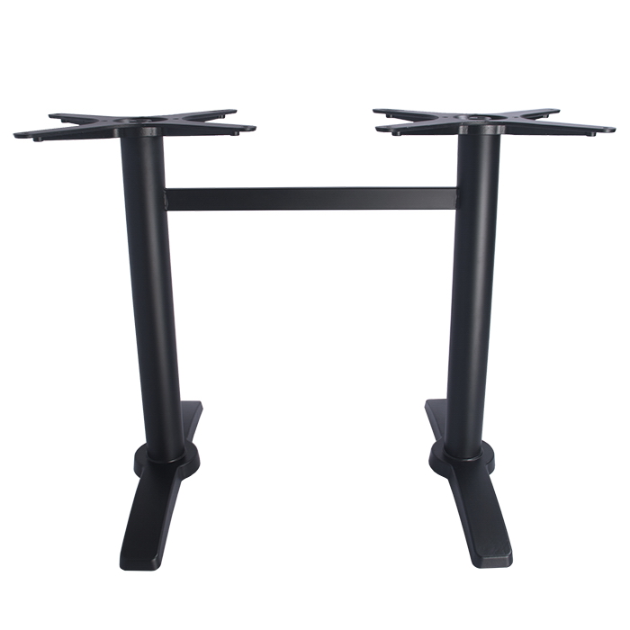 2 tube cast iron table base