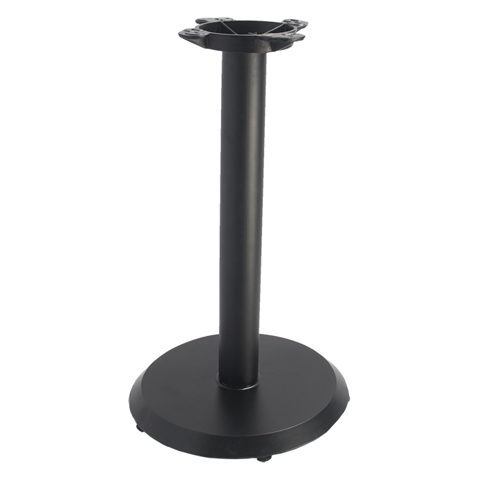 edged round cast iron table base