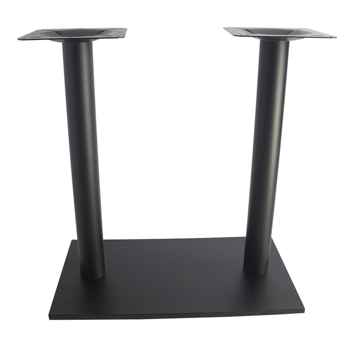 dual poles rectangle powder coat table base