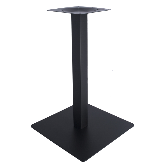 Square black powder coat base  with square column