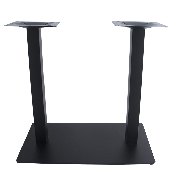 square column, rectangle black powder coat table base