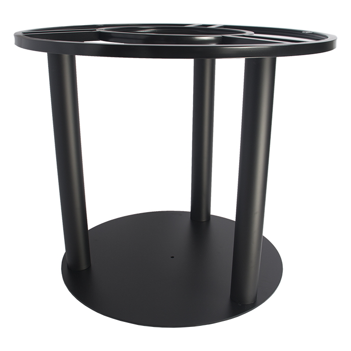 3 poles powder coat round table base