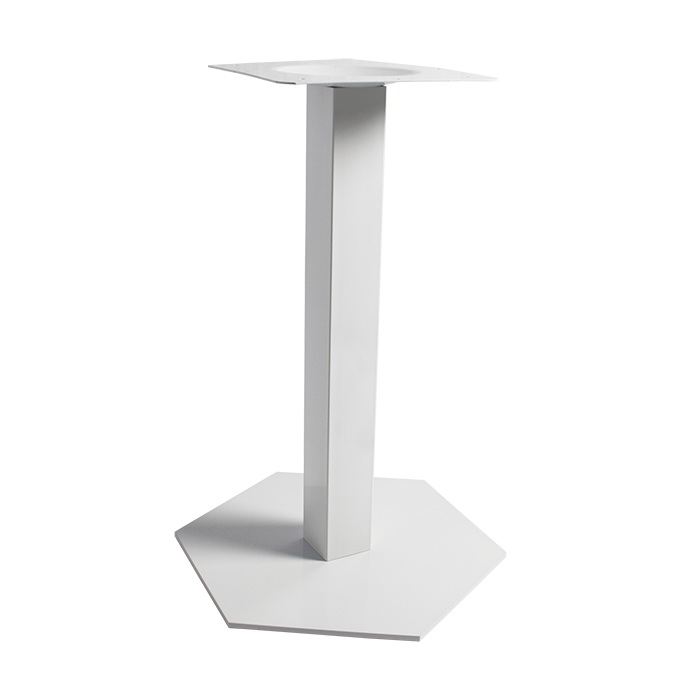 square column, hexagon shape powder coat table base