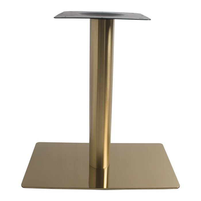 gold plating rectangle stainless steel table base