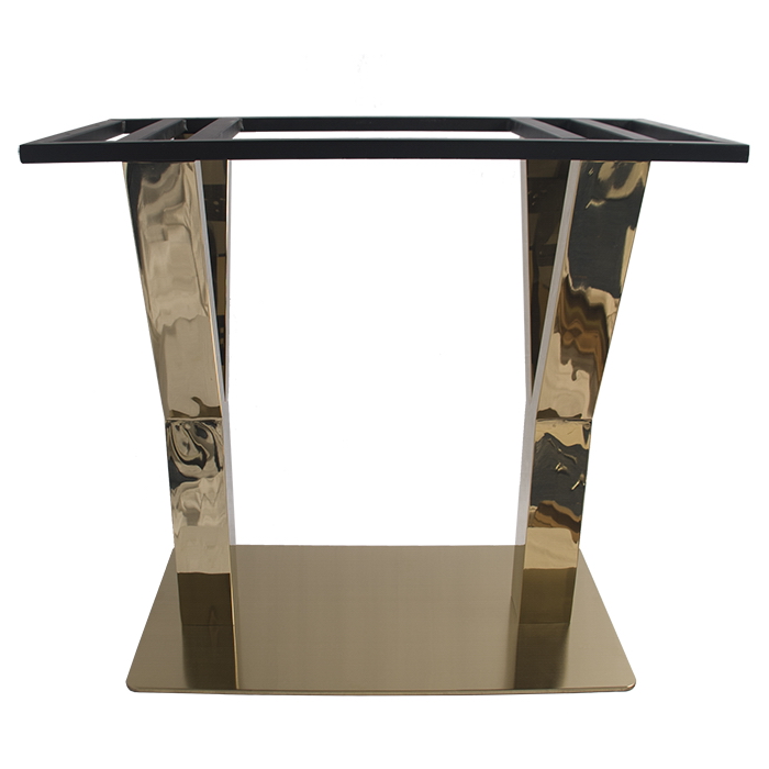 Y-shape column golden rectangle stainless steel table base