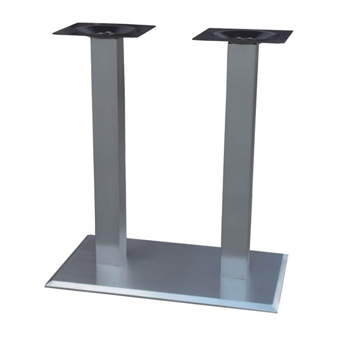 beveled edge rectangle stainless steel table base