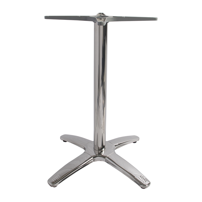 4-prong shiny stainless steel table base