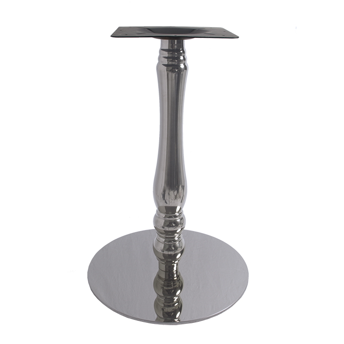 decorative pole round stainless steel table base