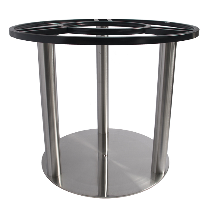 3 pole round stainless steel restaurant table base