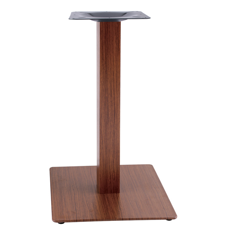 square wood color table base